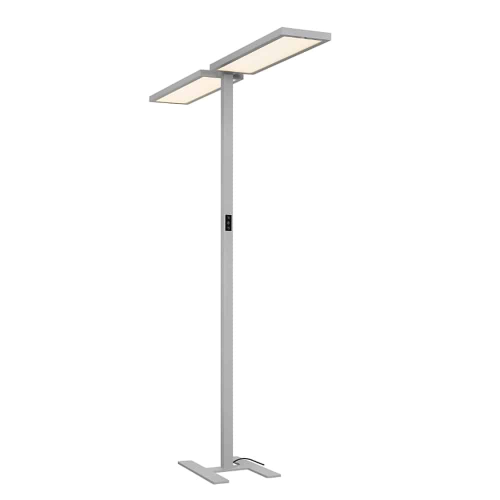 LED Stehleuchte Büro Double silver